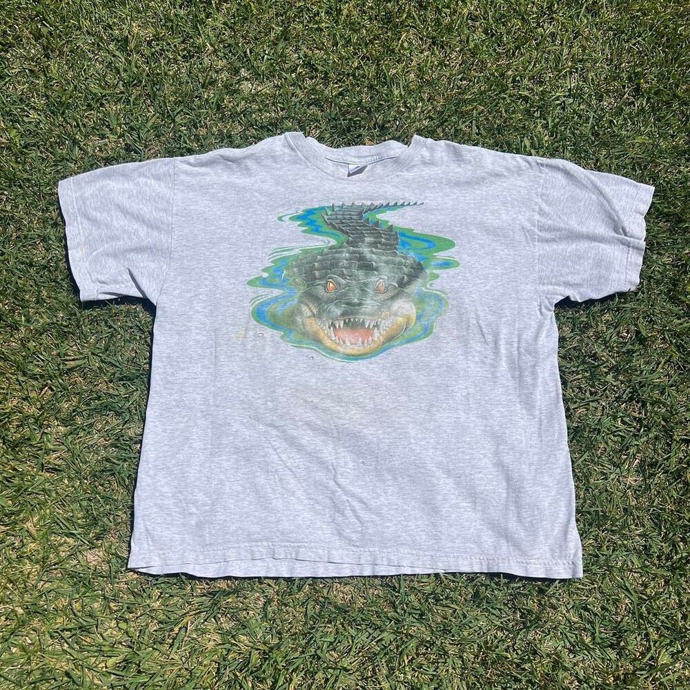 1990s Alligator graphic tee mens size XXL